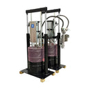 Customizable drum pump system with 55 gallon barrells
