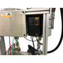 Side view of the AST GMP 025 system featuring a DART Controls speed control unit mounted on an aluminum frame, with various electrical and fluid connections visible.