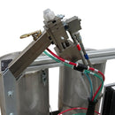 Close-up of the AST GMP 075-I’s dispensing wand, highlighting the pneumatic control system and fluid metering connections.