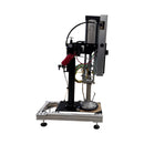 Side profile of the AST SE-5 showing the electric motor, piston assembly, and base frame designed for benchtop or cart-mounted use.