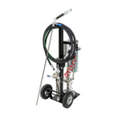 Back view of portable 5 gallon pail pump for joint filling and concrete restoration