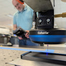 Cartesian dispensing robot with dispensing needle and robot vision system attached