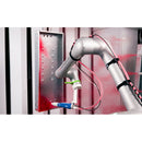 FANUC CRX-10iA/L Paint Cobot applying red paint to an electric panel box