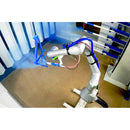 FANUC CRX-10iA/L Paint Cobot spraying blue powder coating onto a bike frame