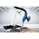 FANUC CRX-20iA/L cobot dispensing adhesive in an industrial workspace using a metered system