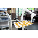 FANUC CRX-20iA/L food-grade cobot loading trays of cookie dough in a commercial baking facility