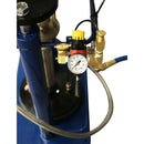 Detail view of the HG 250H pressure gauge and flow control valve assembly used for precise dispensing of single-part adhesives and sealants.