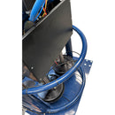 Lower view of the HG 300 dual 5-gallon system showing two pail rams, safety ring, and component wiring.