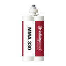 Medium-set adhesive, 14–19 min work time – Infinity Bond MMA 330 400 ml C-System Cartridge, 1:1 ratio bonds metals and plastics