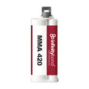 Infinity Bond MMA 420 50ml Cartridge – 10:1 fast-set adhesive, 4–6 min work time bonds metals, plastics, and composites
