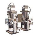Two part adhesive pail pump filling system