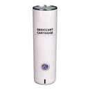 AST replacement desiccant dryer cartridge canister with moisture indicator window for drum air drying applications