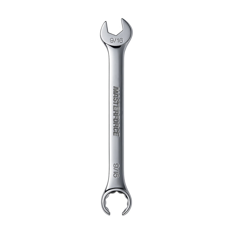 AST 9/16 combination wrench with slotted box end, chrome finish, used for tightening valve packings in dispensing systems.
