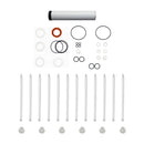Complete AST RMP-624 Spare Parts Kit laid out with mixer elements, nuts, seals, and O-rings