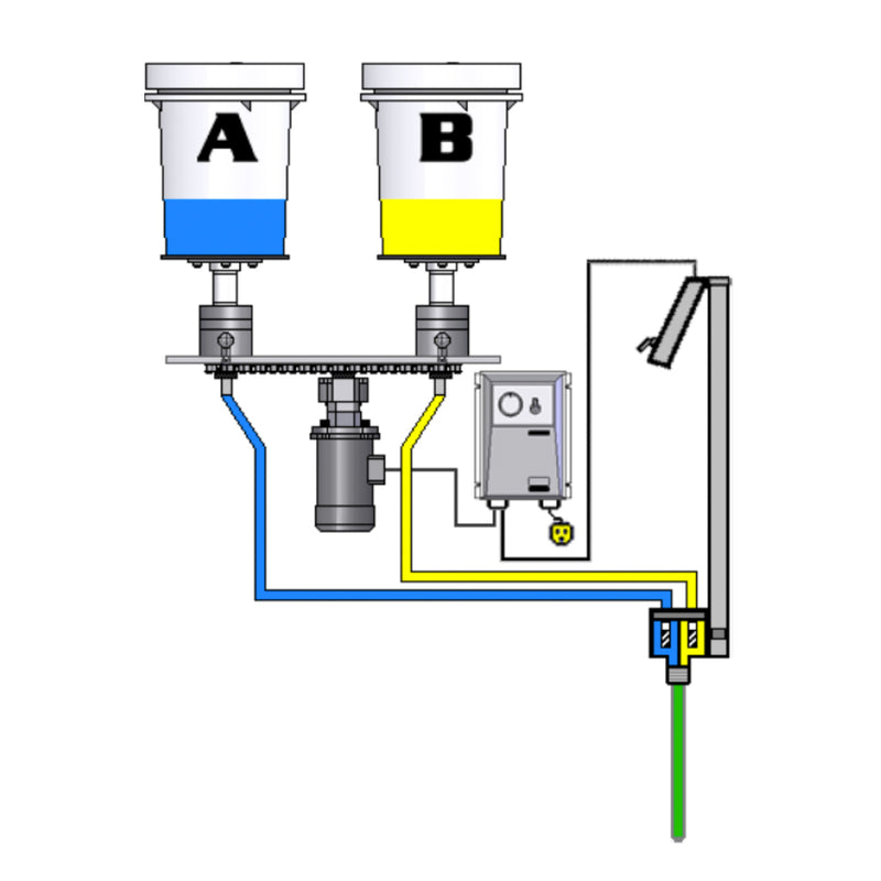AST SOC 050 meter mix dispensing system drawing