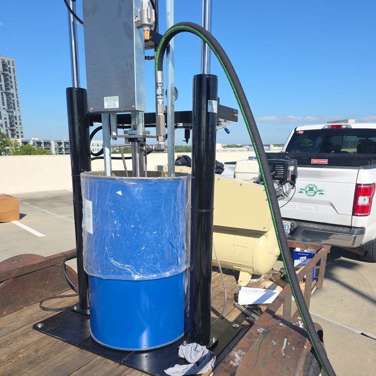 Application shot of the AST SP-55 joint filling on the top floor of a parking garage.