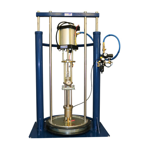 HG 350H 55-gallon pneumatic silicone sealant dispensing system with high-output pump and twin-post ram