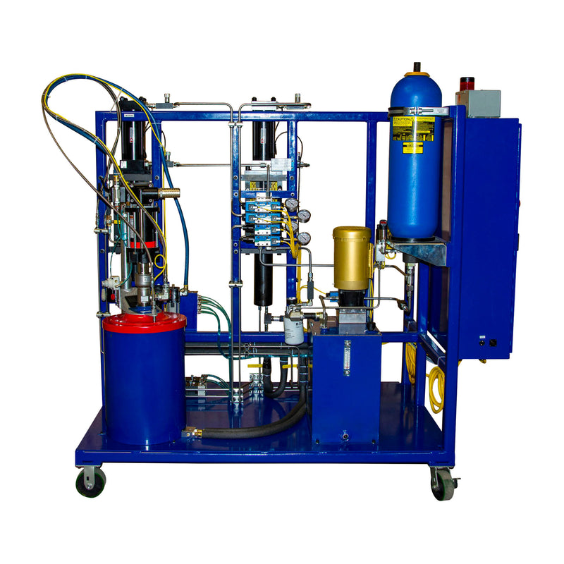 Rear view of dual meter IMC machine