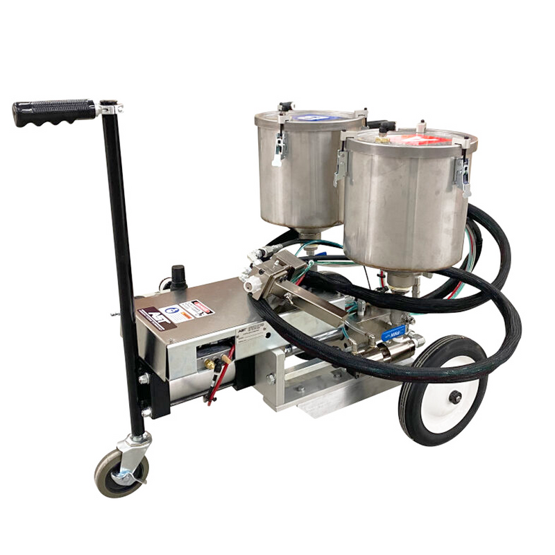 Two part epoxy crack injection dispensing system