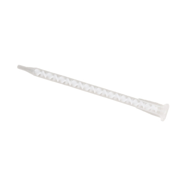 Infinity Bond 190-620 static mixer nozzle with 20 elements, bayonet inlet, and slip luer outlet for 1:1 and 2:1 adhesive dispensing.
