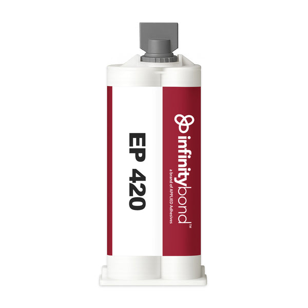 Infinity Bond EP 420 50 ml A-System Cartridge – 2:1 epoxy, 20–30 min work time, bonds metal, wood, and glass