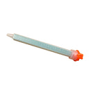 Infinity Bond MFQX 08-24T static mixing nozzle shown with twist-lock F-System inlet and stepped tip, ideal for 4:1 and 10:1 adhesive ratios.