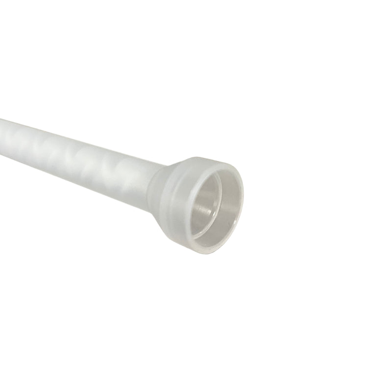 A close-up view of the bell connection on the MCH 08-24T Adhesive Static Mix Nozzle
