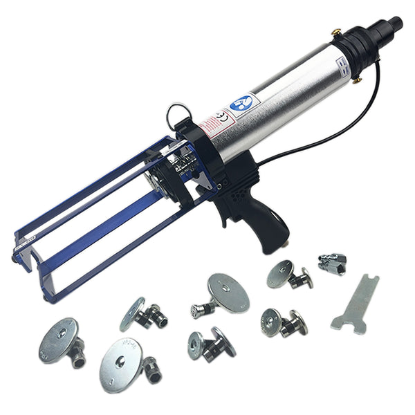 versa pneumatic cartridge gun with attachments