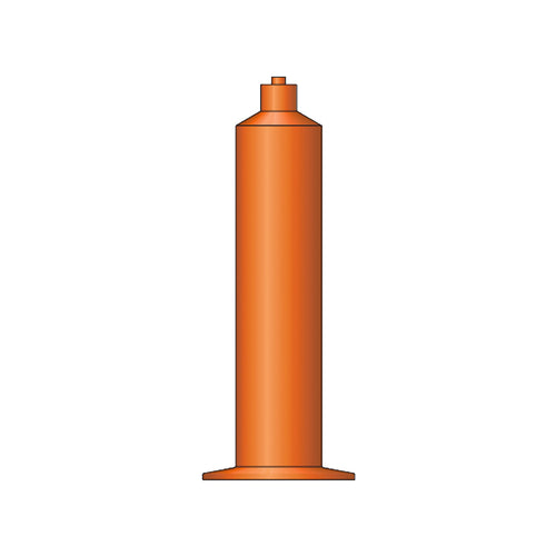 Amber one component adhesive syringe barrel