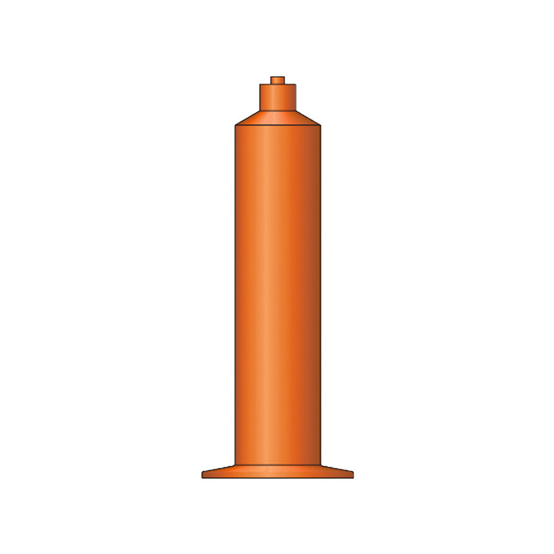 Amber one component adhesive syringe barrel