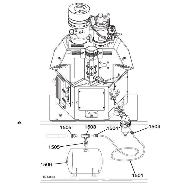 Graco InvisiPac 16W366 Air Reservoir Kit