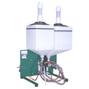 Compact meter mix dispensing system with desiccant tanks