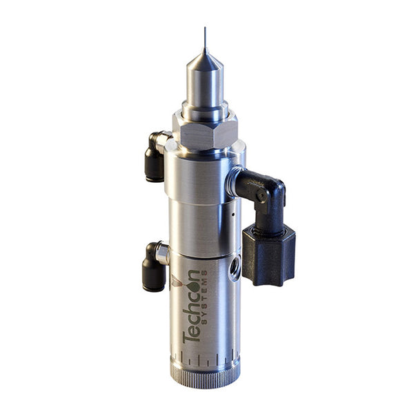 Precision spray valve for fluid and adhesive dispensing