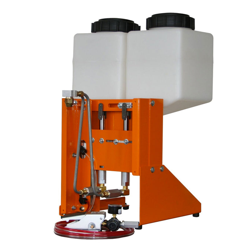Benchtop two part dispensing system for moisture sensitive materials