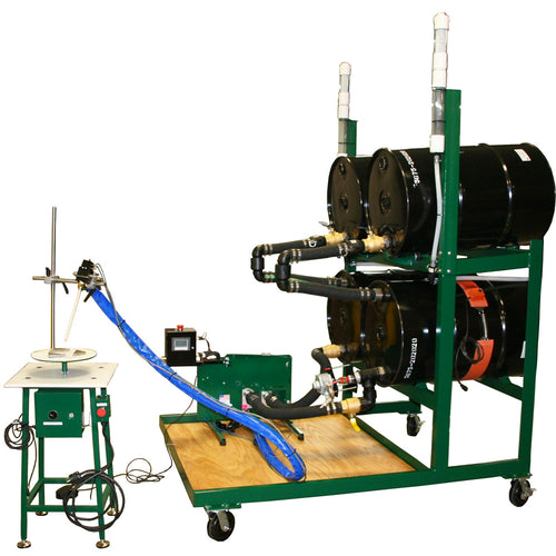 Benchtop dispensing system for 55 gallon drums