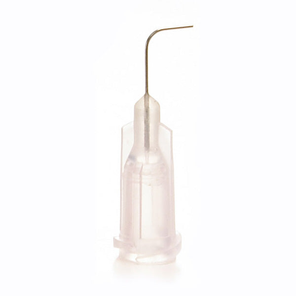 27 Gauge Clear 90 Degree Adhesive Needle